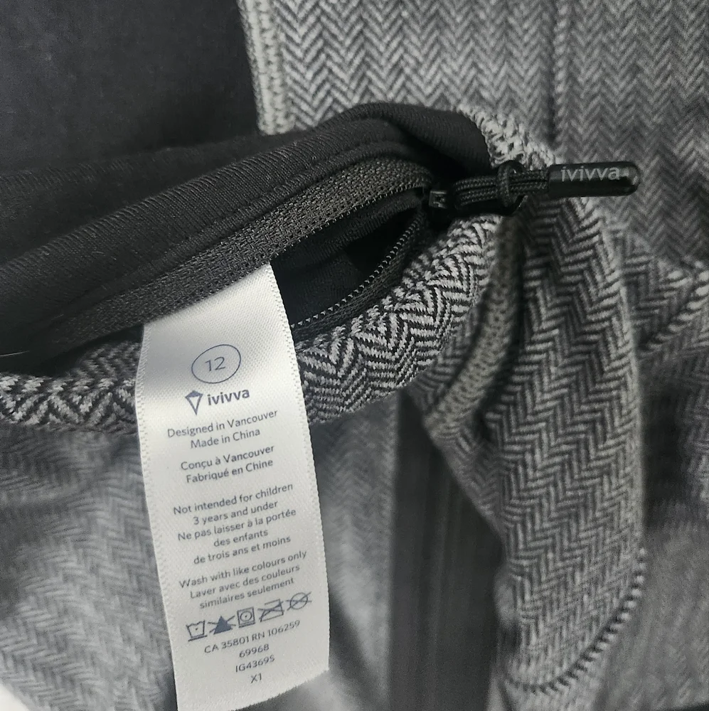 Ivivva by Lululemon Heathered Herringbone Ready to Perform Jacket Size 12 - Picture 3 of 5